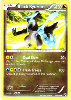 Black Kyurem BCR-100 Rare Light Played Deutsch Reverse Holo