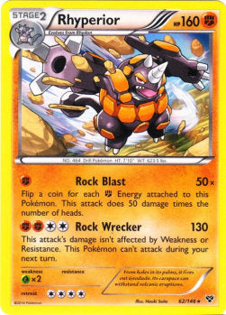 Rihornior XY-62 Holo Rare Light Played Deutsch