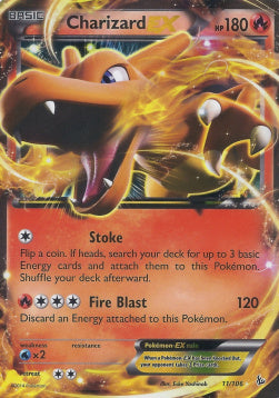 Glurak EX FLF-11 Ultra Rare Light Played Deutsch