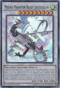 Mecha Phantom Beast Jaculuslan WSUP-034 Super Rare Light Played Englisch 1. Auflage