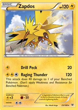 Zapdos ROS-23 Rare Poor Deutsch