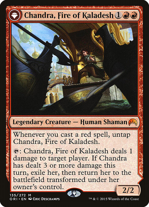 Chandra, Feuer von Kaladesh // Chandra, die tobende Flamme ORI-135 Mythic Good Englisch