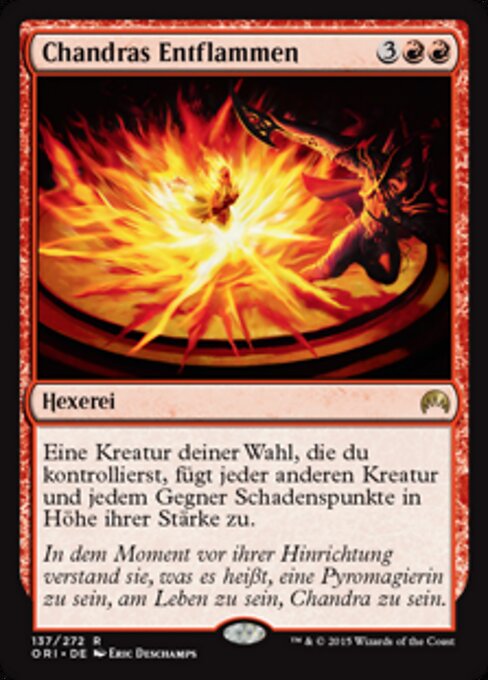 Chandras Entflammen ORI-137 Rare Near Mint Deutsch