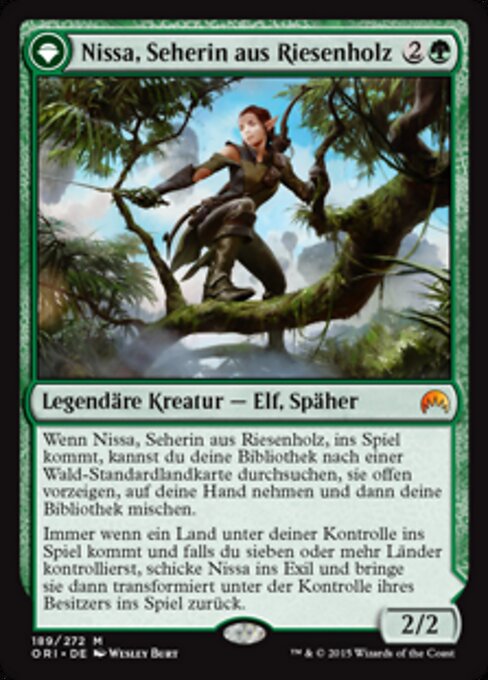 Nissa, Seherin aus Riesenholz // Nissa, die weise Animistin ORI-189 Mythic Excellent Deutsch