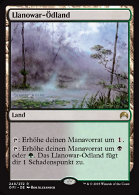 Llanowar-Ödland ORI-248 Rare Excellent Deutsch