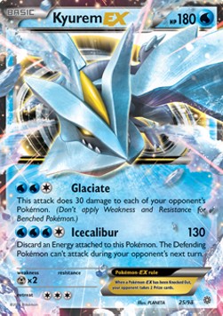 Kyurem EX AOR-25 Ultra Rare Played Deutsch