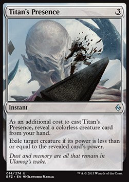 Präsenz des Titanen BFZ-14 Uncommon Excellent Englisch Foil