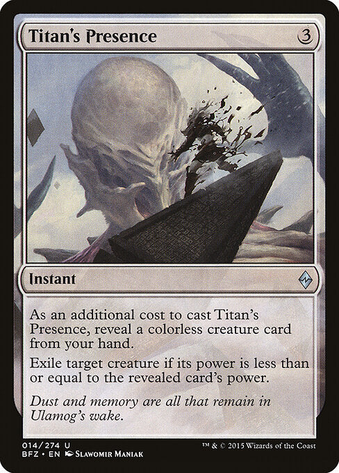 Präsenz des Titanen BFZ-14 Uncommon Excellent Englisch Foil