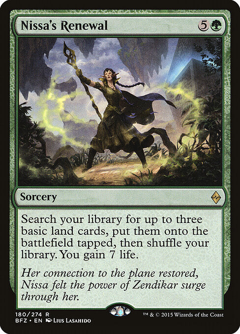 Nissa's Renewal BFZ-180 Rare Excellent Englisch