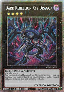 Finsterer Rebellions-Xyz-Drache CT12-002 Secret Rare Near Mint Deutsch