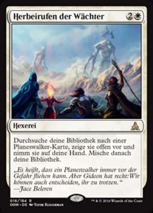 Herbeirufen der Wächter OGW-16 Rare Light Played Deutsch