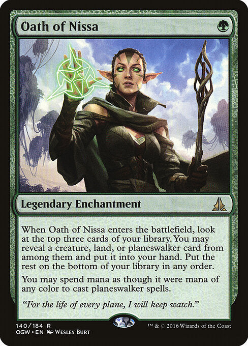 Oath of Nissa OGW-140 Rare Excellent Englisch