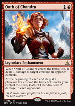 Oath of Chandra OGW-113 Rare Good Englisch