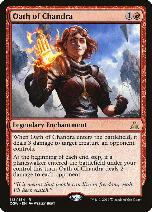 Oath of Chandra OGW-113 Rare Good Englisch