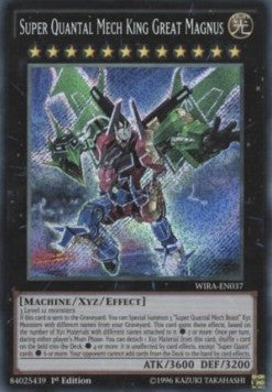 Superquantal Mechkönig Großer Magnus WIRA-037 Secret Rare Light Played Deutsch 1. Auflage