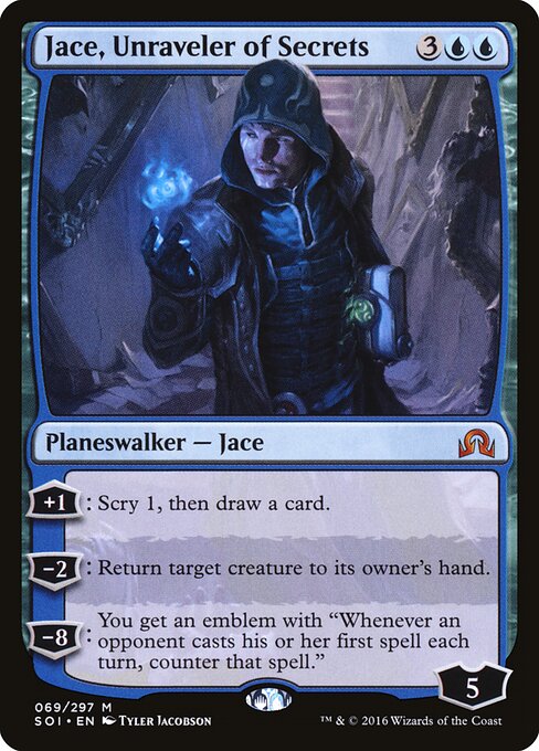 Jace, Unraveler of Secrets SOI-69 Mythic Good Englisch Foil
