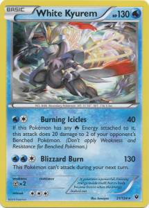 White Kyurem FCO-21 Holo Rare Light Played Deutsch