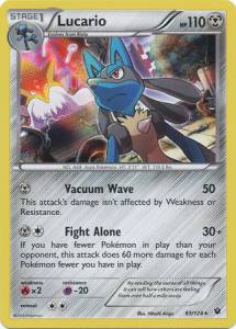 Lucario FCO-63 Holo Rare Played Deutsch