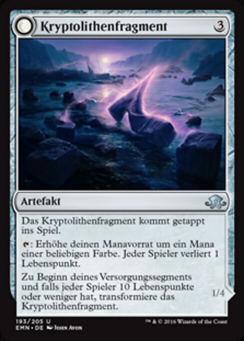 Kryptolithenfragment / Emrakuls Aurora EMN-193 Uncommon Light Played Deutsch