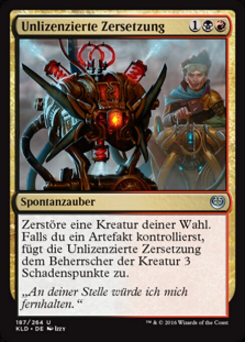 Unlizenzierte Zersetzung KLD-187 Uncommon Excellent Deutsch