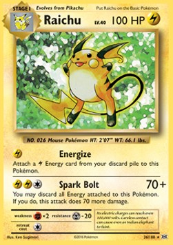 Raichu EVO-36 Holo Rare Good Deutsch