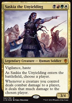 Saskia die Unbeugsame (V.1) C16-41 Mythic Excellent Deutsch Foil