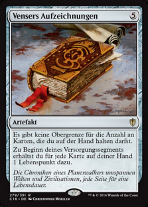 Vensers Aufzeichnungen C16-279 Rare Excellent Deutsch