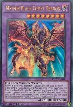 Meteorschwarzer Kometendrache INOV-041 Ultra Rare Light Played Deutsch 1. Auflage