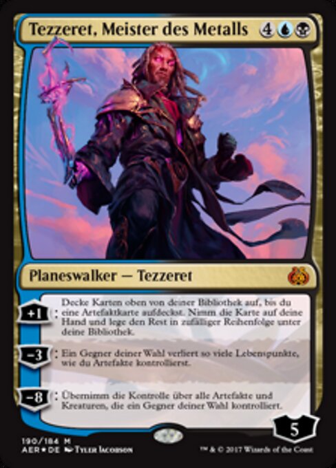 Tezzeret, Meister des Metalls AER-190 Mythic Good Deutsch Foil