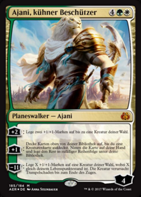 Ajani, kühner Beschützer AER-185 Mythic Played Deutsch Foil