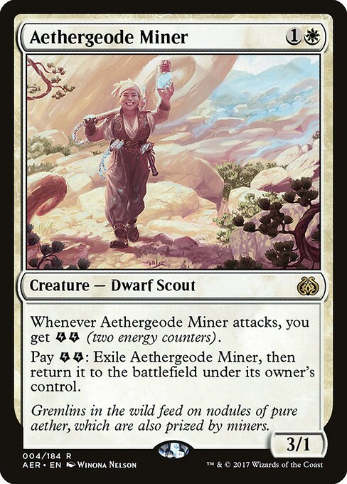 Aethergeode Miner AER-4 Rare Light Played Englisch Foil