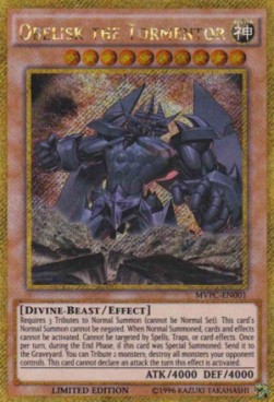 Obelisk der Peiniger (V.1) MVP1-C01 Gold Secret Rare Good Deutsch