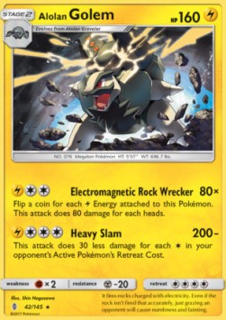 Alolan Geowaz GRI-42 Holo Rare Excellent Deutsch