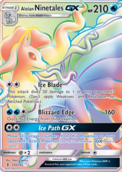 Alolan Ninetales GX GRI-150 Secret Rare Excellent Englisch