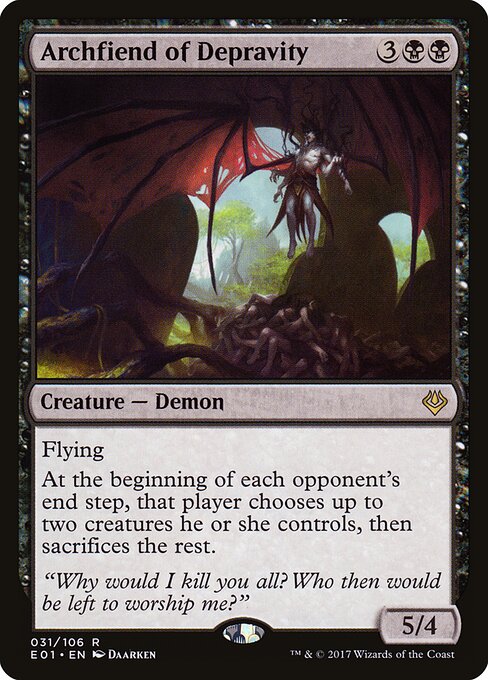 Archfiend of Depravity E01-31 Rare Near Mint Englisch