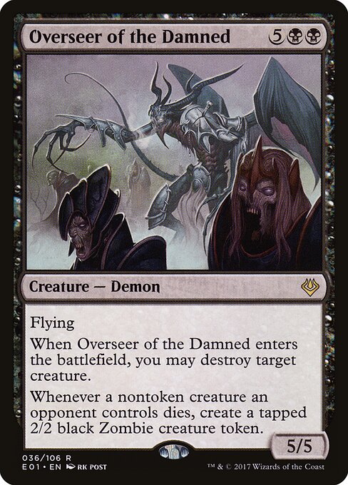 Overseer of the Damned E01-36 Rare Excellent Englisch