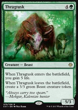Thragtusk E01-75 Rare Light Played Englisch