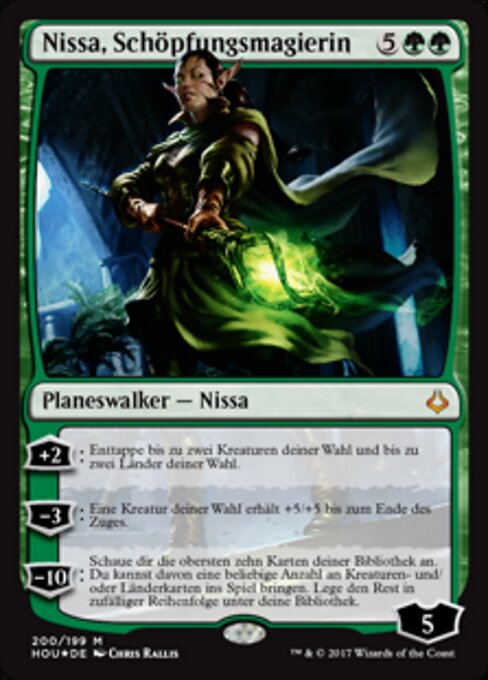 Nissa, Schöpfungsmagierin HOU-200 Mythic Poor Deutsch Foil