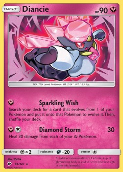 Diancie BUS-94 Holo Rare Excellent Deutsch Reverse Holo