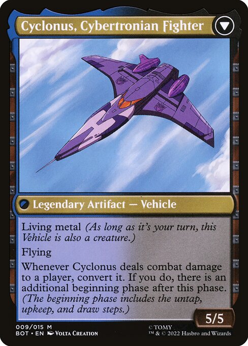 Cyclonus, the Saboteur // Cyclonus, Cybertronian Fighter - Back Face