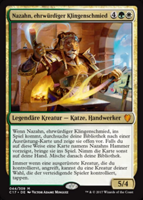 Nazahn, ehrwürdiger Klingenschmied C17-44 Mythic Light Played Deutsch Foil