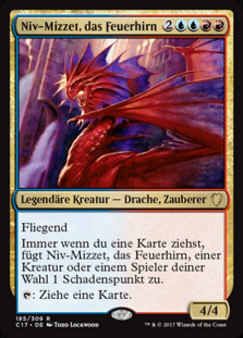 Niv-Mizzet, das Feuerhirn C17-185 Rare Excellent Deutsch