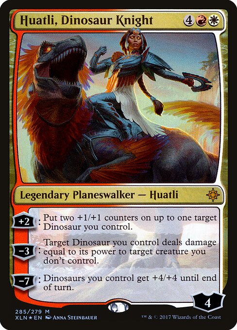 Huatli, Saurierkriegerin XLN-285 Mythic Played Englisch Foil