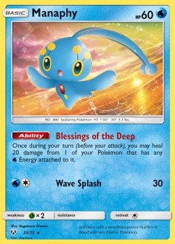 Manaphy SLG-25 Holo Rare Good Deutsch