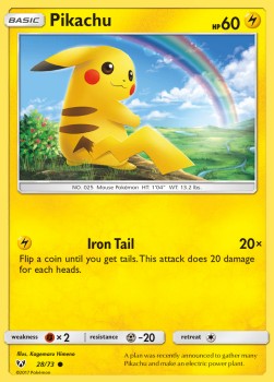 Pikachu SLG-28 Common Light Played Deutsch