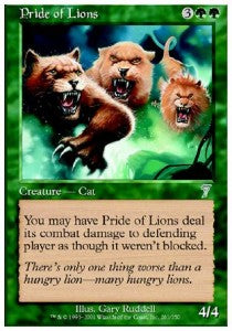 Pride of Lions 7ED-261 Uncommon Light Played Englisch Foil