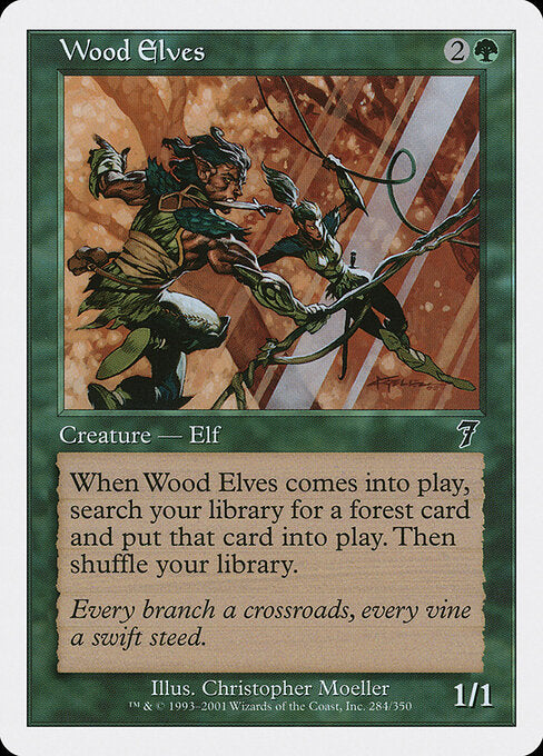 Wood Elves 7ED-284 Common Excellent Englisch