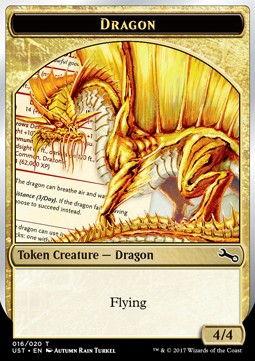 Dragon Token (Gold 4/4) UST-T16 Token Excellent Englisch Foil