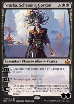 Vraska, heimtückische Gorgo RIX-197 Mythic Light Played Deutsch Foil