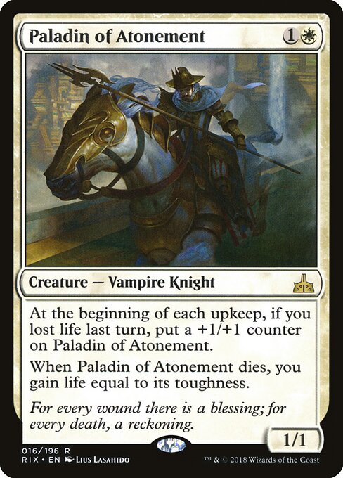 Paladin der Sühne RIX-16 Rare Light Played Englisch